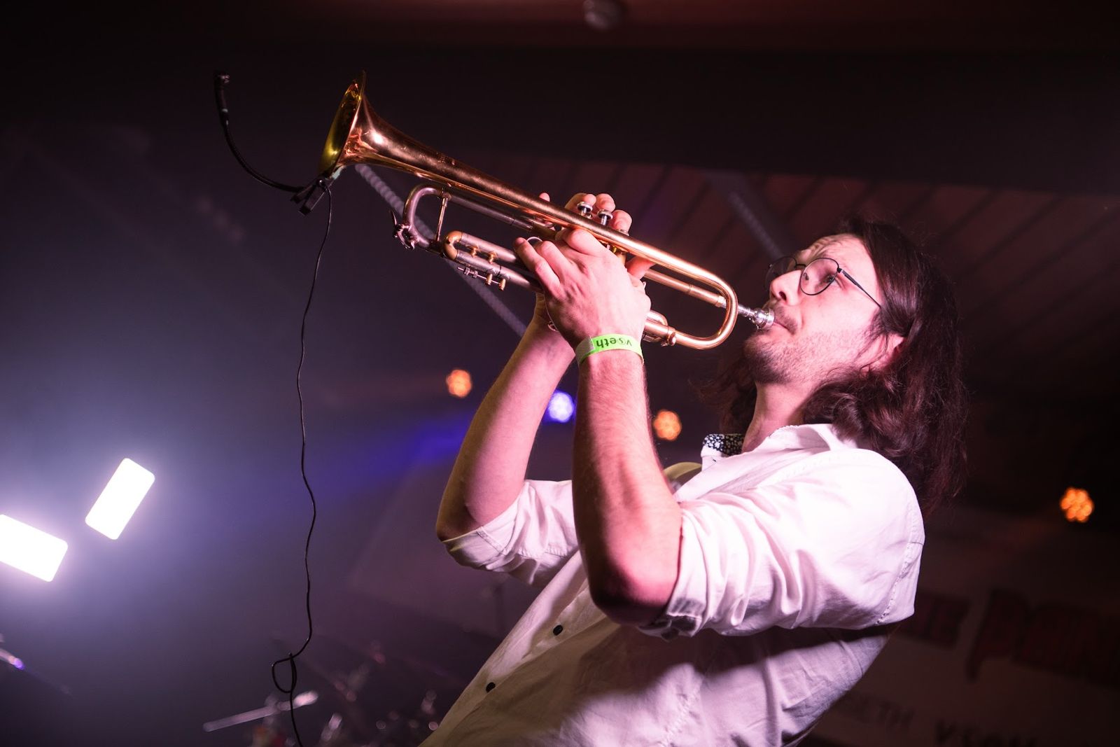 Sebastian, trumpet player of Provincial Penguin Travel Agency